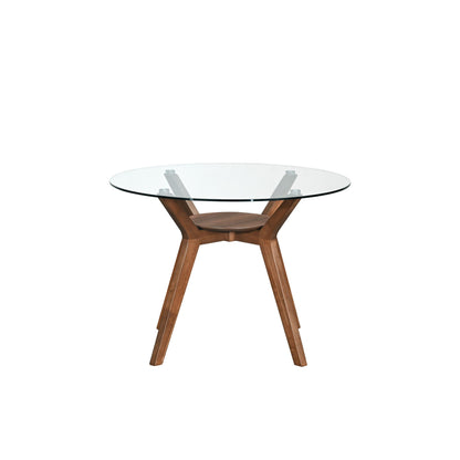 Oscar - Round Glass Top For Standard Or Counter Dining Base - Brown