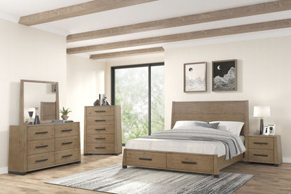 Viera - California King Bed Rails - Natural Oak