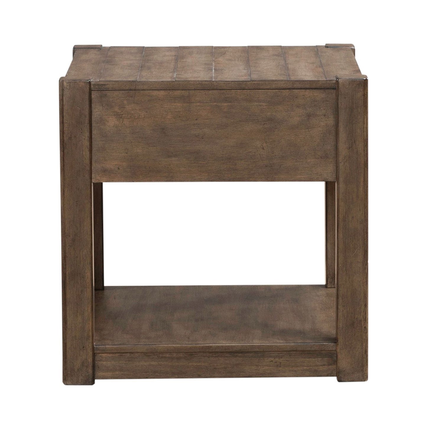 Broadmore - Drawer End Table - Cobblestone Brown