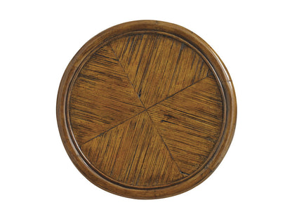 Bali Hai - Hibiscus Round Accent Table - Dark Brown