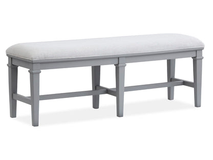 Charleston - Bench With Upholstered Seat - Harbor Gray