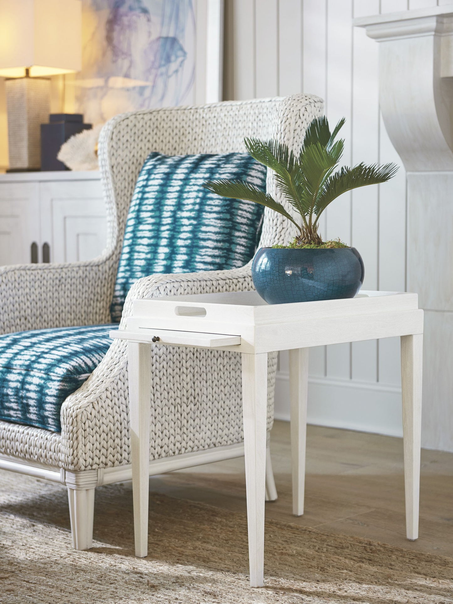 Ocean Breeze - Broad River Rectangular End Table - White