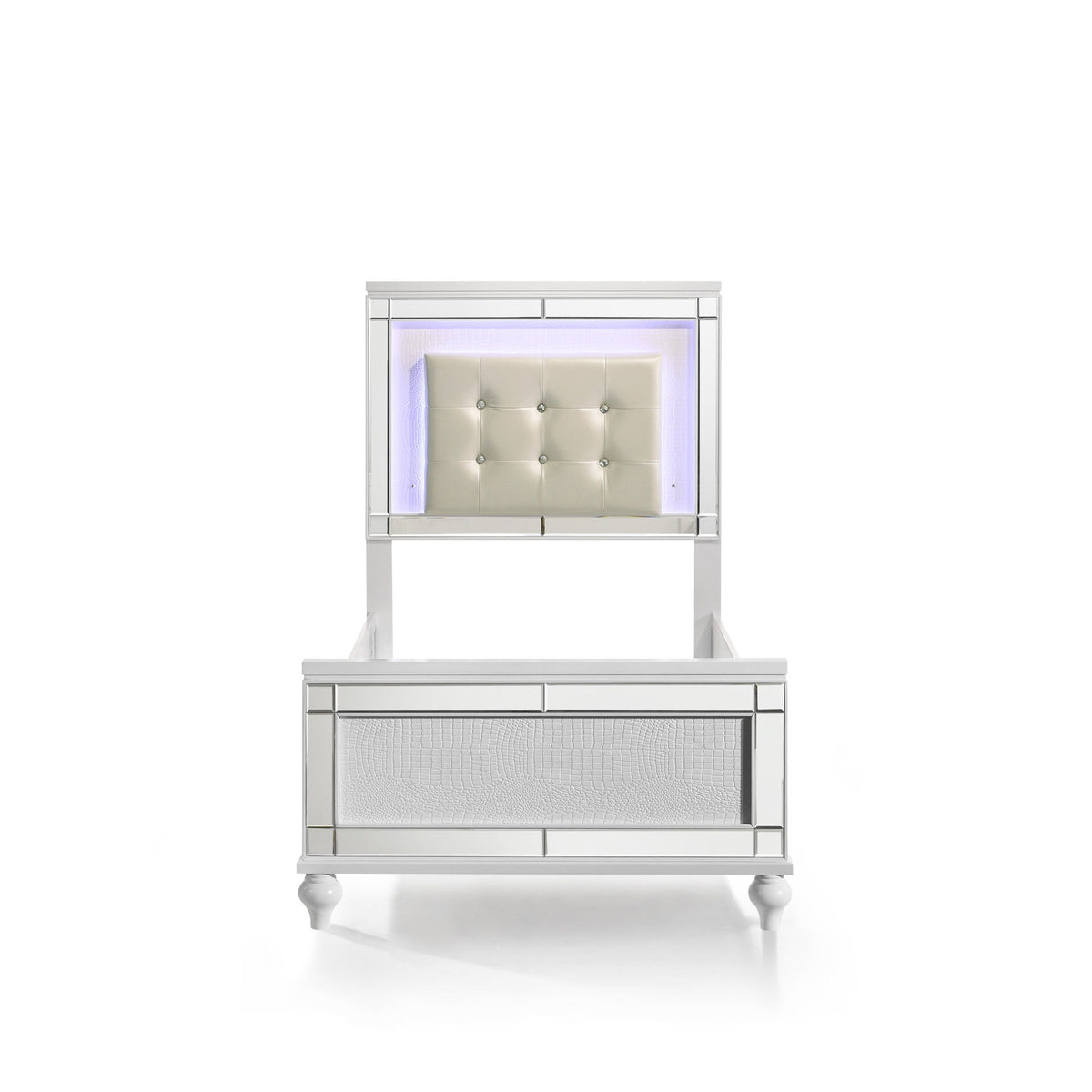 Valentino - 3/3-4/6 Twin/Full Side Rails - White
