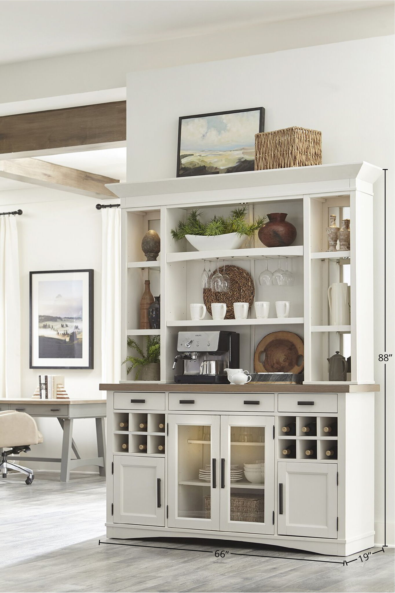 Americana Modern Dining - Display Hutch - Cotton
