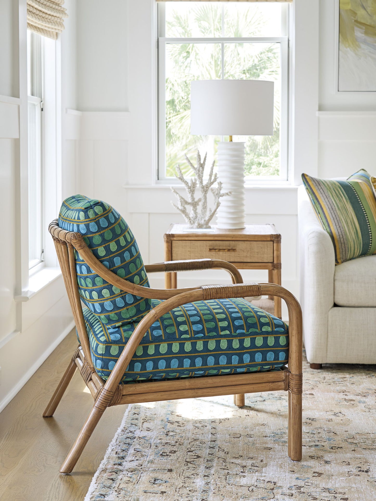 Key Biscayne - Calatrava Chair - Light Brown / Blue