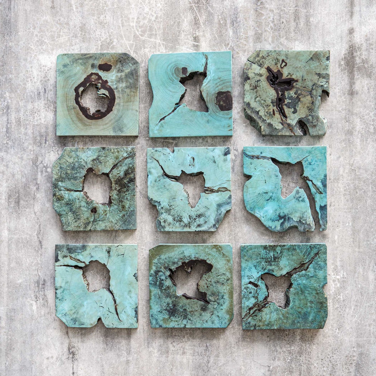 Bahati - Wood Wall Art (Set of 9)