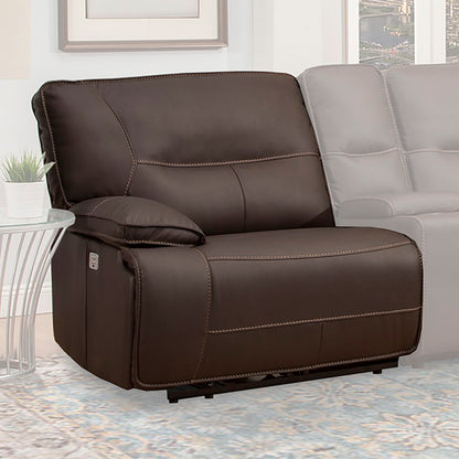 Spartacus - Power Left Arm Facing Recliner - Chocolate