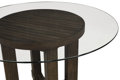Cityscape - Glass Table Top - Dark Brown