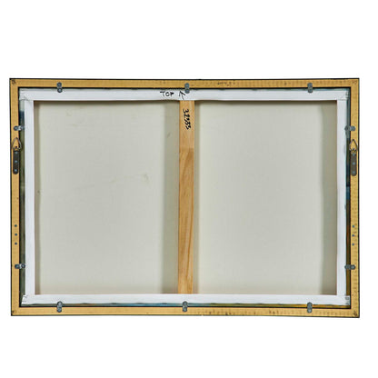 Folded Hills - Framed Landscape Art - Yellow