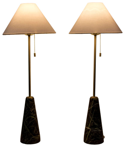 Evergreen Spire - 29 X 11 - Marble Buffet Lamp (Set of 2) - Black