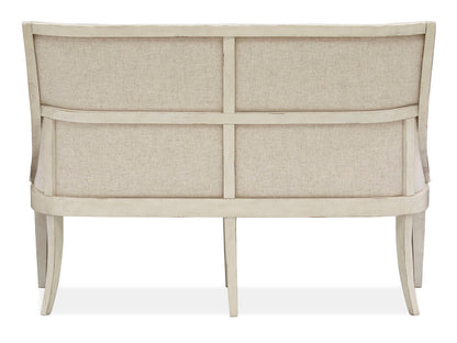 Newport - Bench With Upholstered Seat & Back - Alabaster