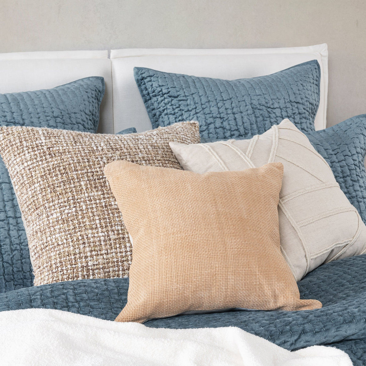 Bari - Velvet Sham - Stone Blue