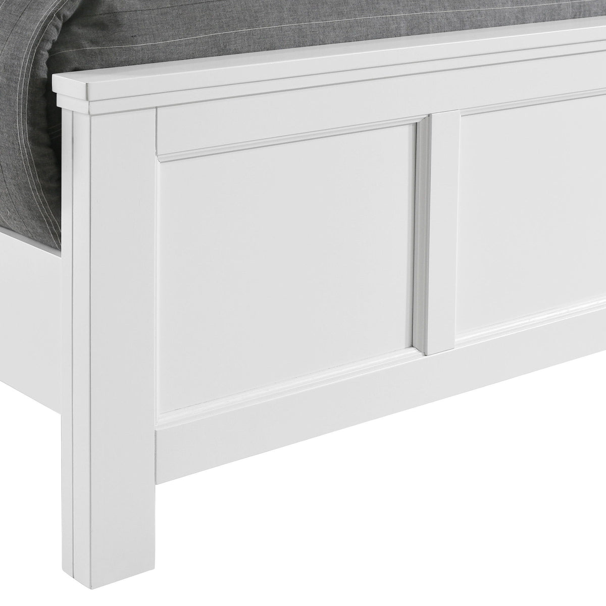 Andover - 4/6 Full Headboard, Footboard & Slats - White