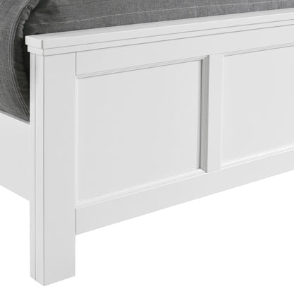 Andover - 4/6 Full Headboard, Footboard & Slats - White