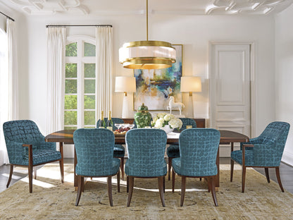 Rendezvous - Portman Double Pedestal Dining Table - Dark Brown