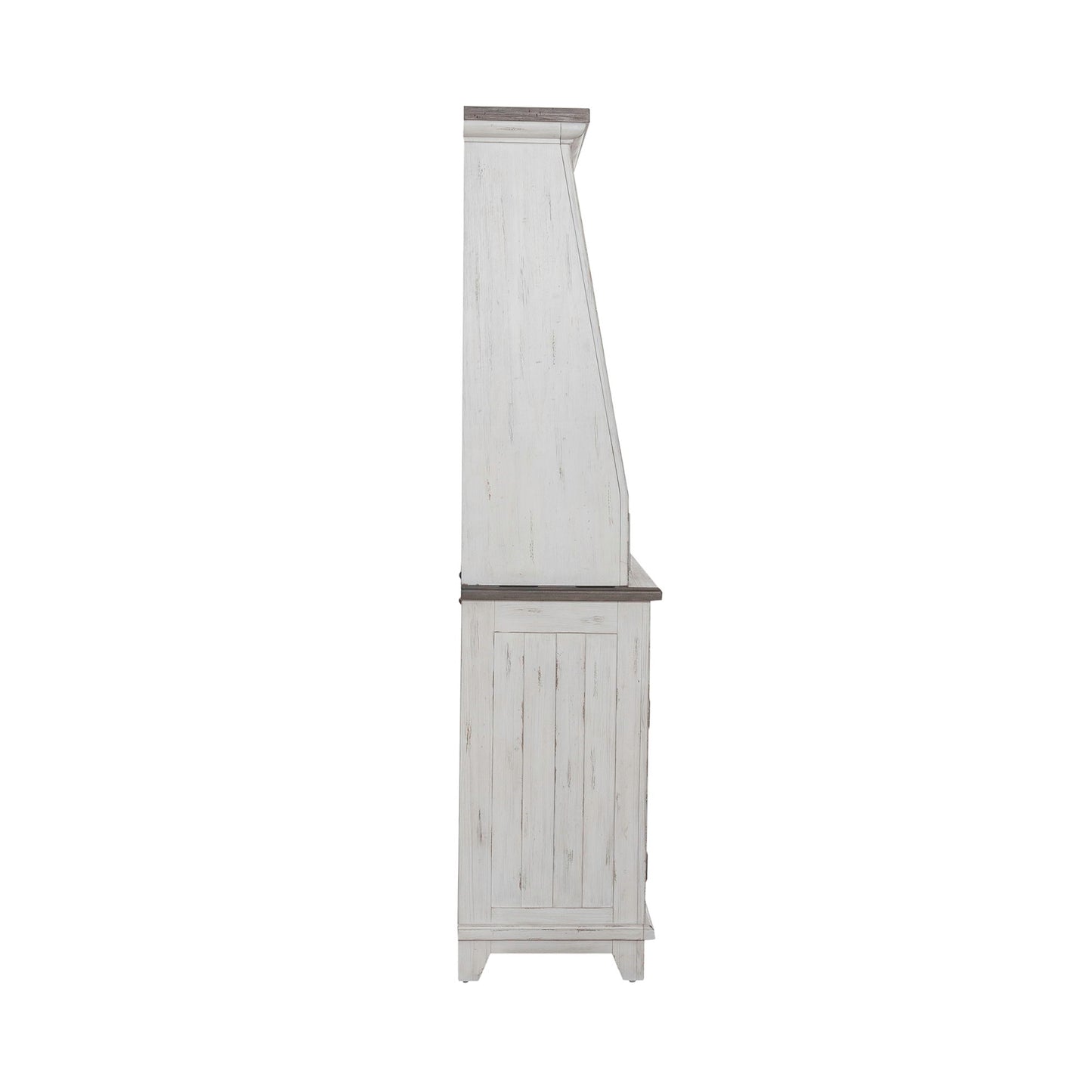 River Place - Server & Hutch - Riverstone White & Tobacco