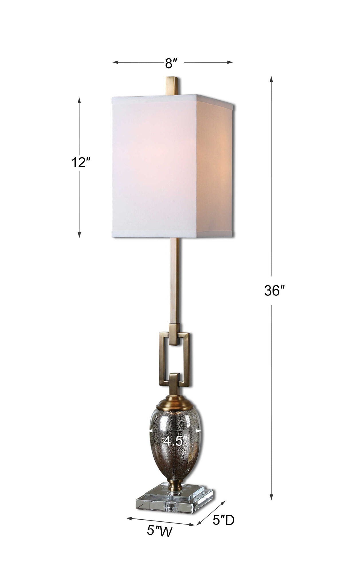 Copeland - Glass Buffet Lamp - Mercury
