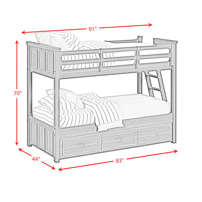 Hampton Kids - Bunk With Ladder And Trundle