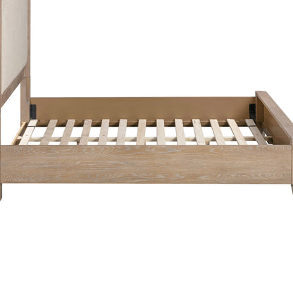Breckenridge - Queen/King Platform Rails With Center Support And Legs - Medium Brown