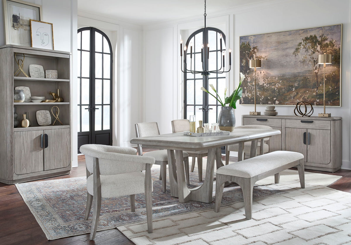 Braelyn - Extendable Trestle Dining Table - Dorian Gray