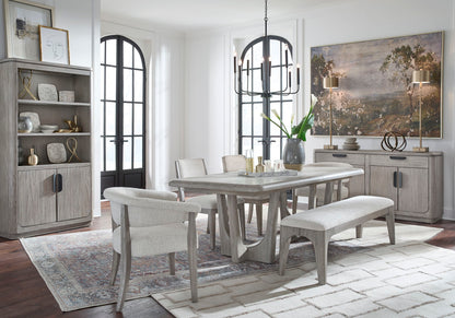 Braelyn - Extendable Trestle Dining Table - Dorian Gray
