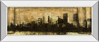 Defined City I By Sd Graphic Studio - Mirror Framed Print Wall Art - Beige