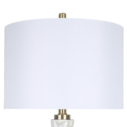 Crystal Shell Capiz Shell & Metal Table Lamp (Set of 2) - White Shell / Soft Gold
