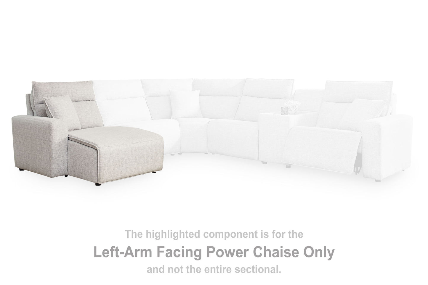 Modmax II - LAF Press Back Power Chaise - Stone