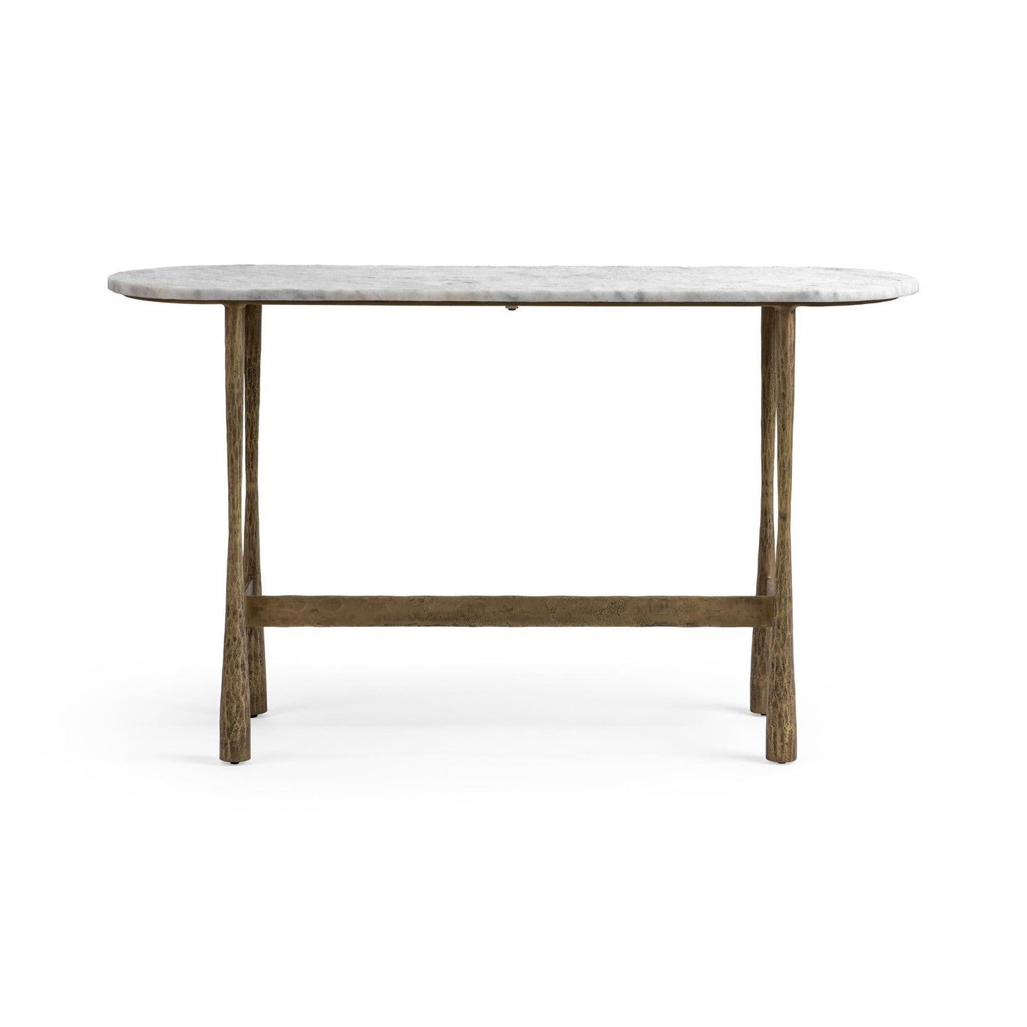 Venicia - Oval Console Table - White Sage