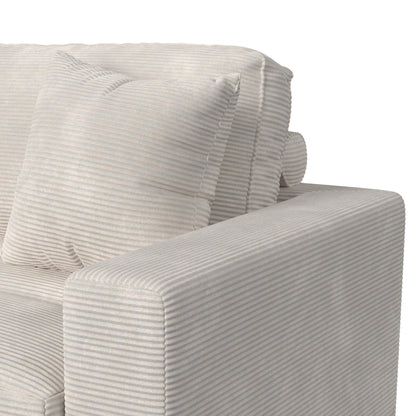 Arizona - Modular LHF Fabric Chaise With 1 Pillow 20" - Steno Beige