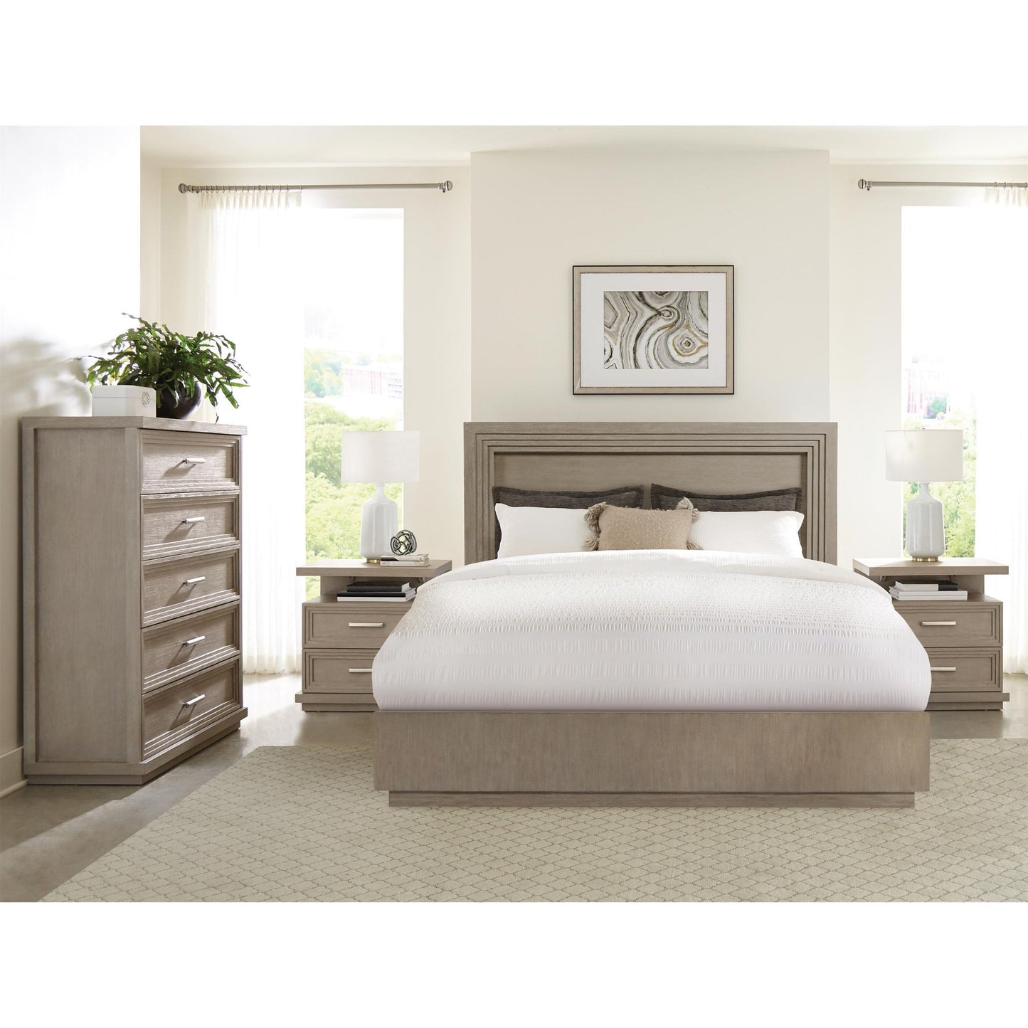 Cascade - King / California King Illuminated Panel Headboard - Dovetail