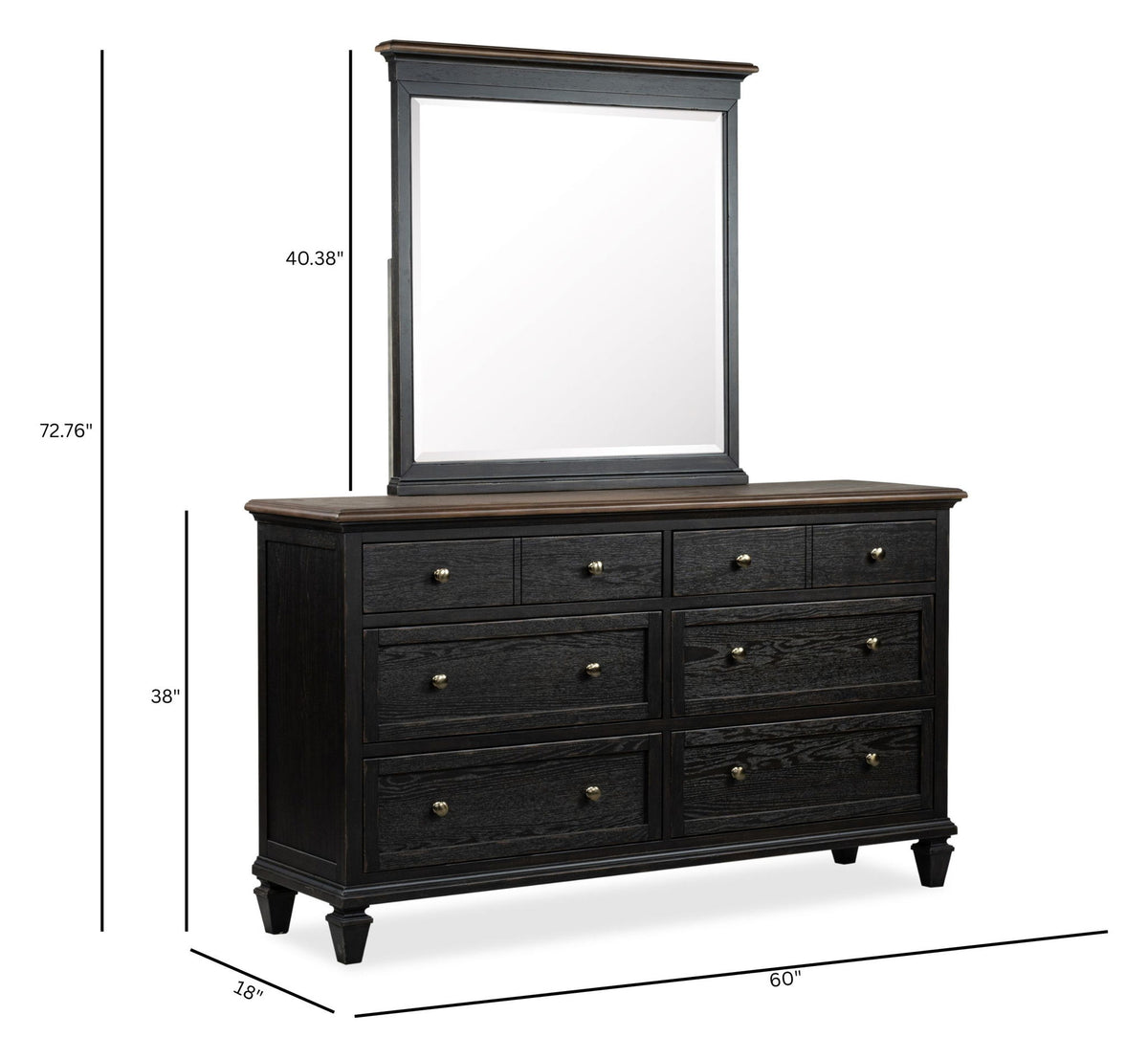 Surrey - Double Drawer Dresser