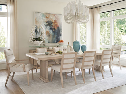 Sunset Key - Aiden Channeled Upholstered Arm Chair - Light Beige