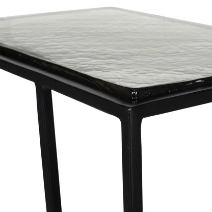 Mateo - Glass Top Accent Table - Black