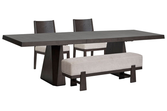 Tauren - 4 Piece Extendable Double Pedestal Dining Table Set