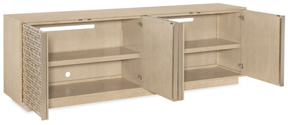Geometry - Entertainment Console - Polished Limestone