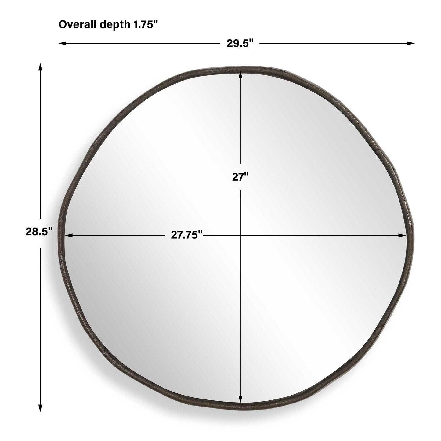 Lowen - Round Mirror - Bronze