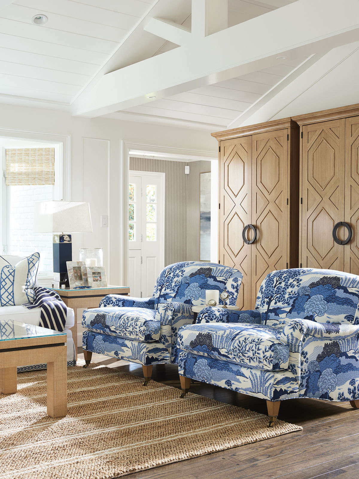 Barclay Butera Upholstery - Sydney Chair With Brass Caster