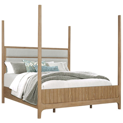 Escape - Bedroom Side Rails And Posts For Queen Or King - Glazed Natural Oak