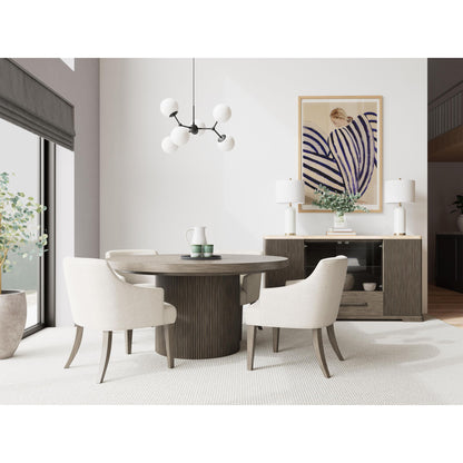 Sariel - Round Dining Table Top - Dark Brown