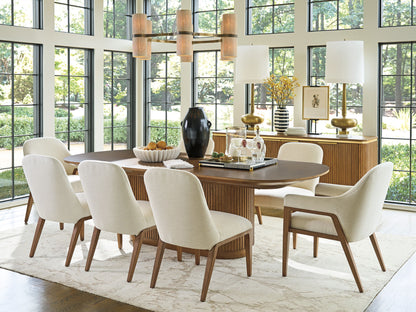 La Costa - Seacove Upholstered Arm Chair - Beige / Dark Brown