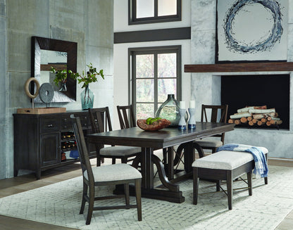 Westley Falls - Trestle Dining Table - Graphite
