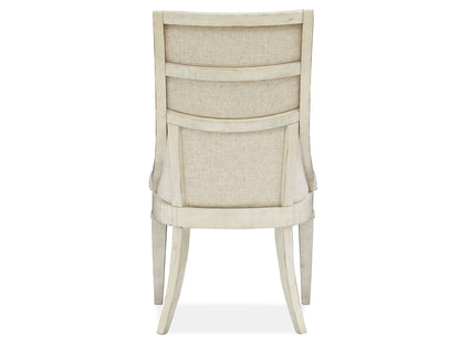 Newport - Dining Arm Chair With Upholstered Seat & Back (Set of 2) - Alabaster