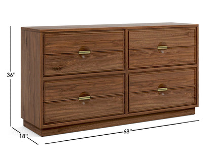 Selena - Double Drawer Dresser - Brown
