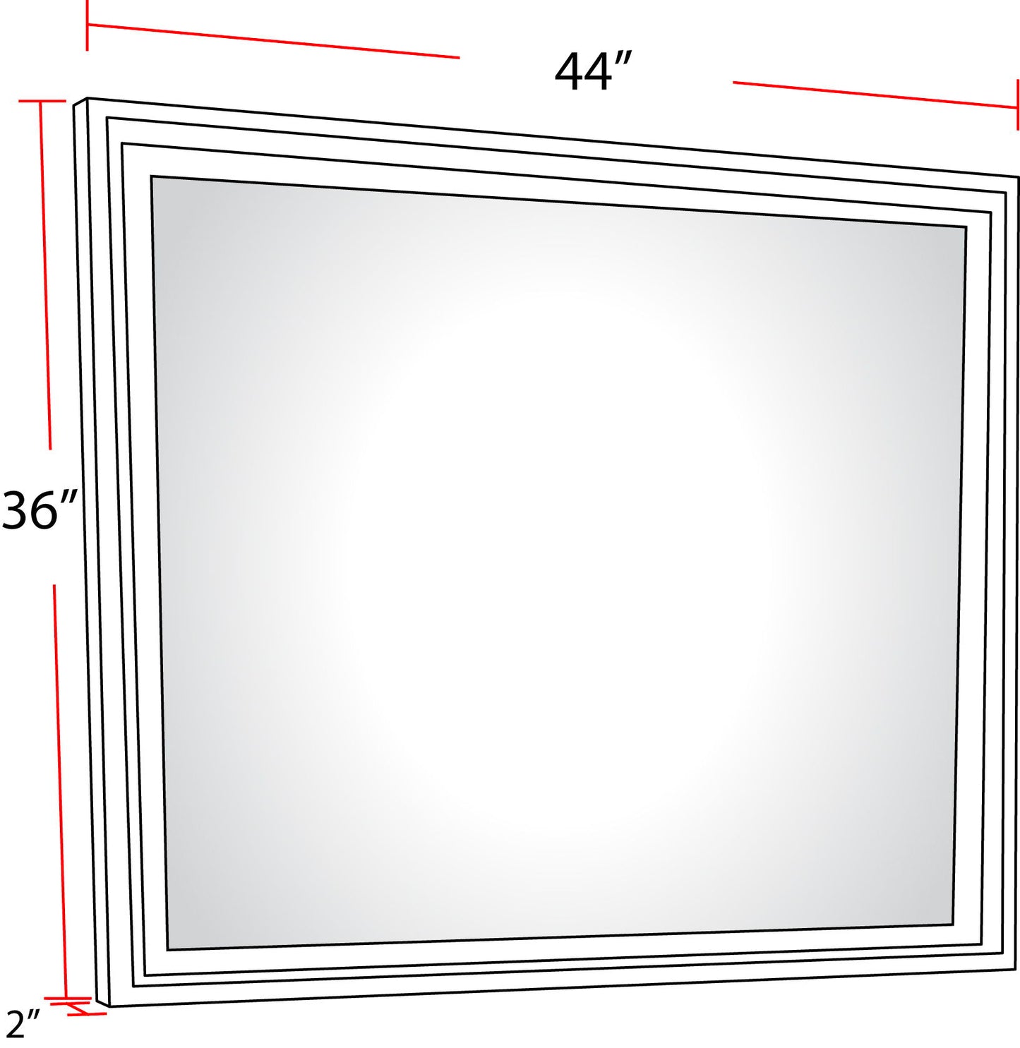 Americana Modern Bedroom - Beveled Landscape Mirror - Cotton