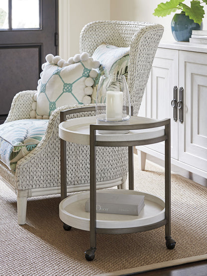 Ocean Breeze - Osprey Cart End Table - White