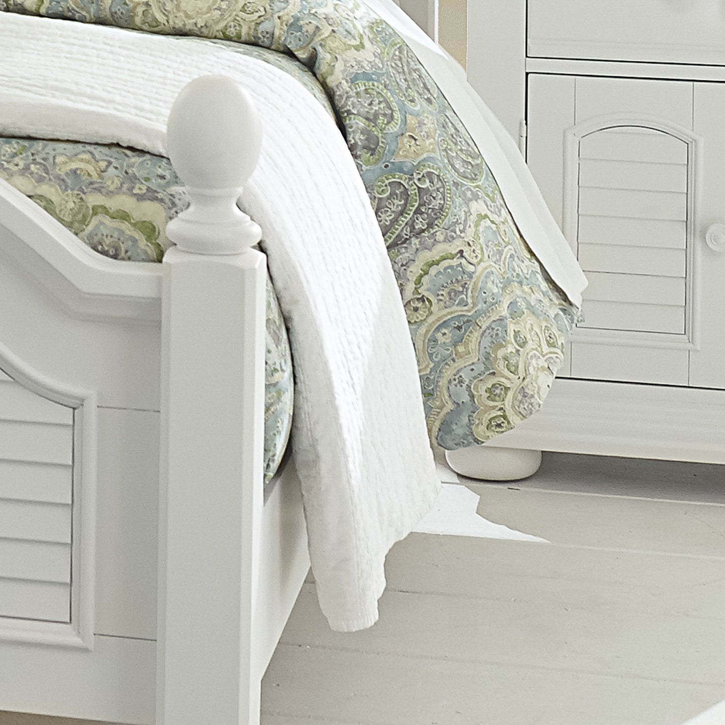 Summer House - California King Panel Rails - Oyster White
