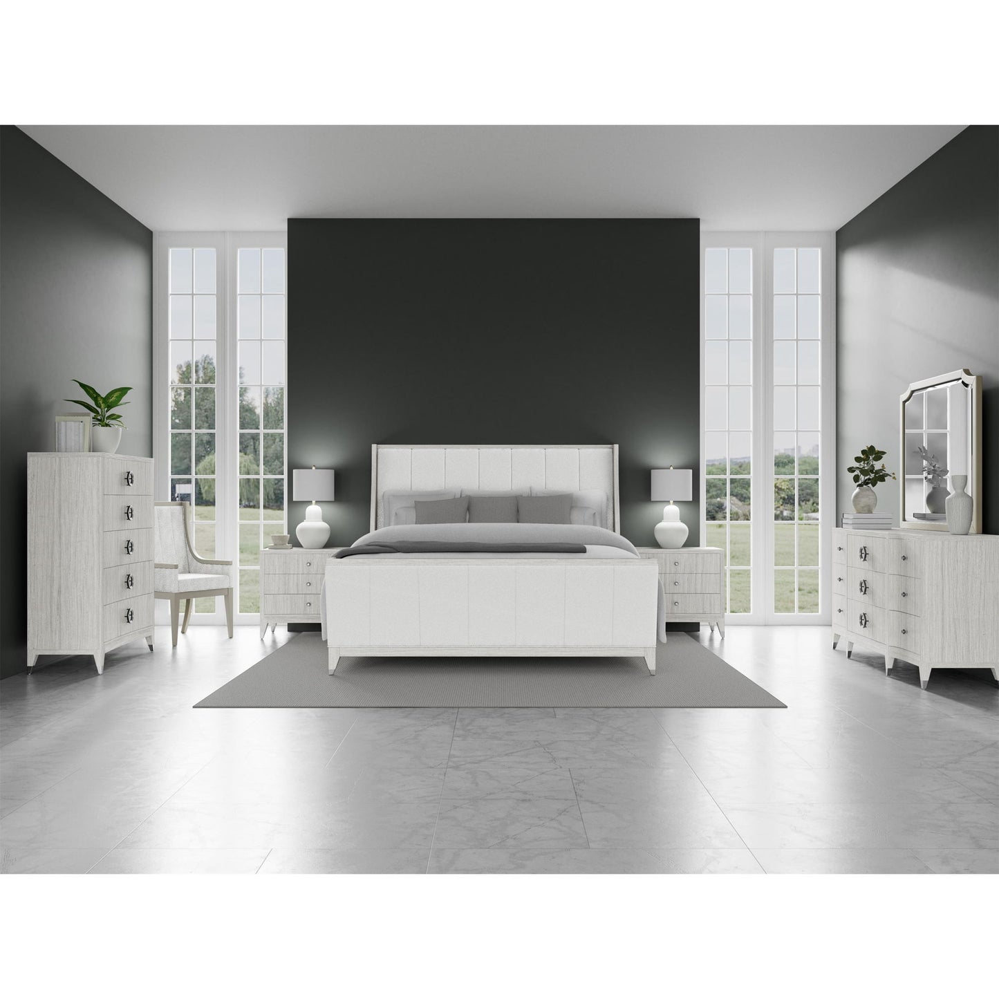 Hepburn - King Upholstered Headboard - White