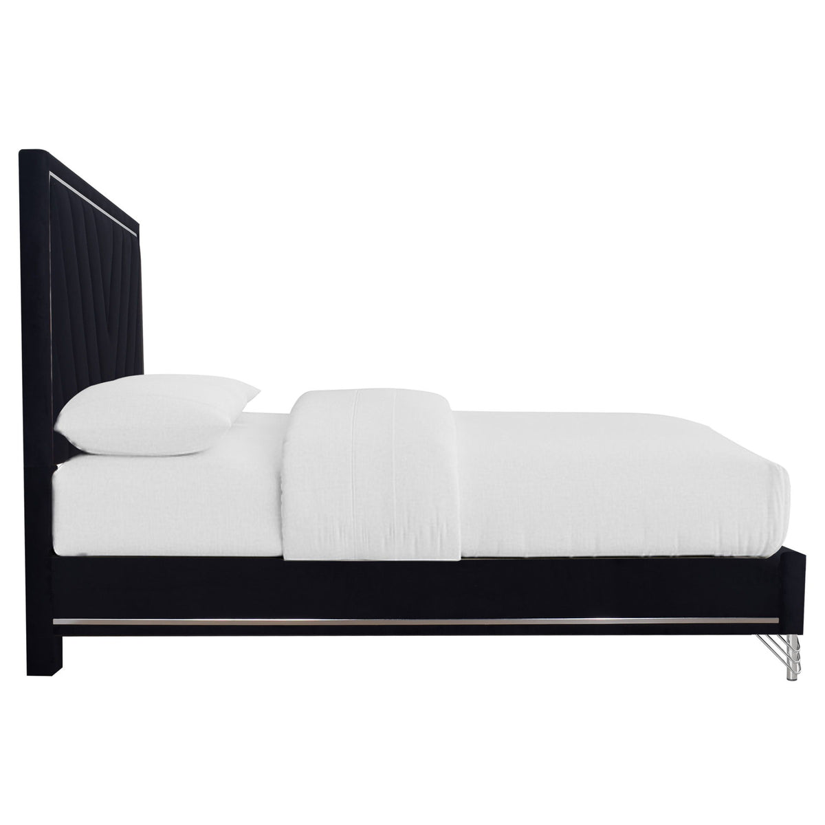 Ava - Eastern King / Queen Panel Side Rails - Ebony
