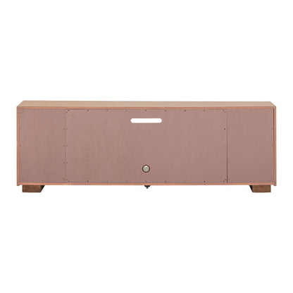 Fireplace TV Consoles - 84'' Fireplace TV Console Multiplees - Light Brown